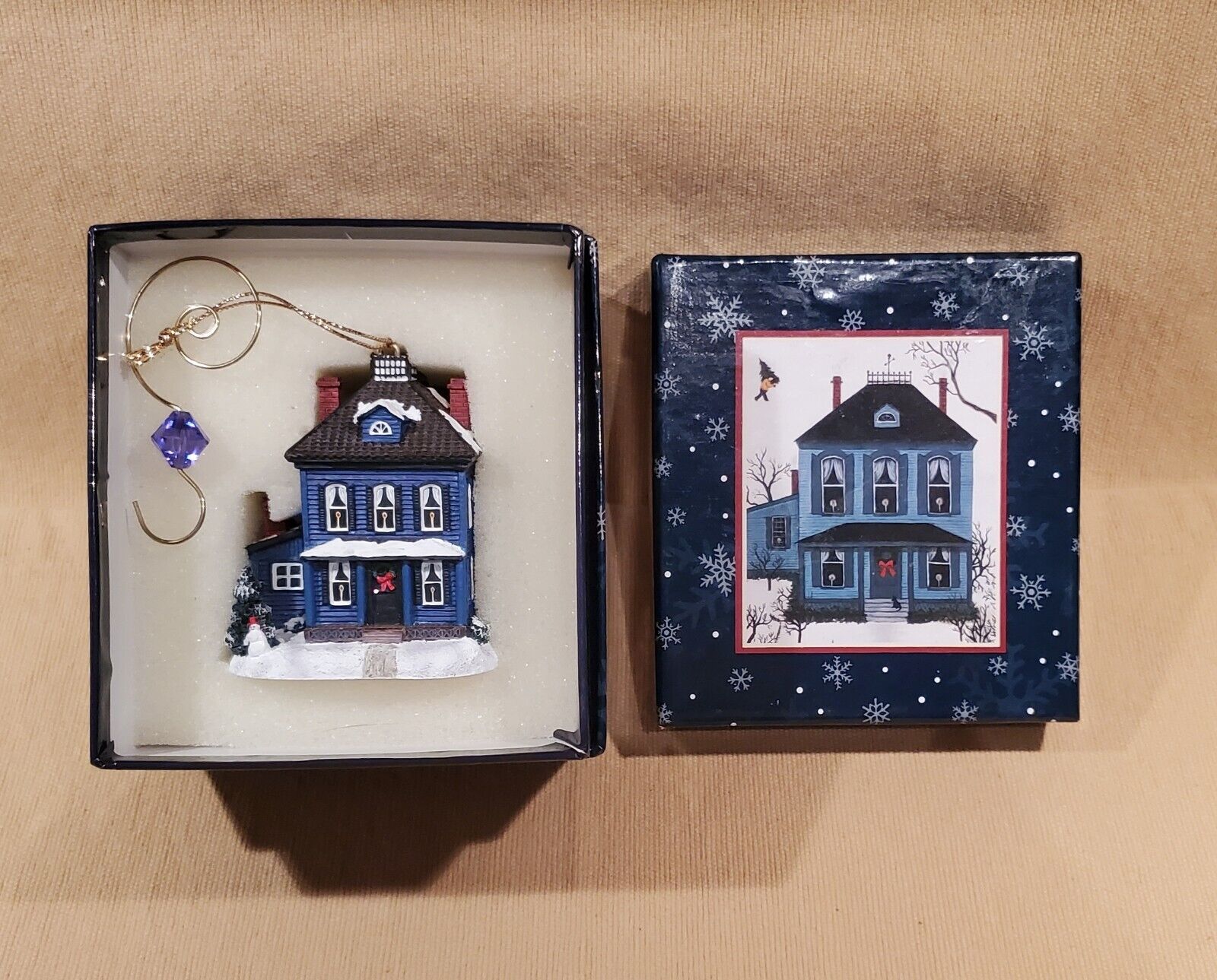Lang & Wise 'Mitchell Homestead' Ornament 1999  Linda Nelson Stocks NEW IN BOX