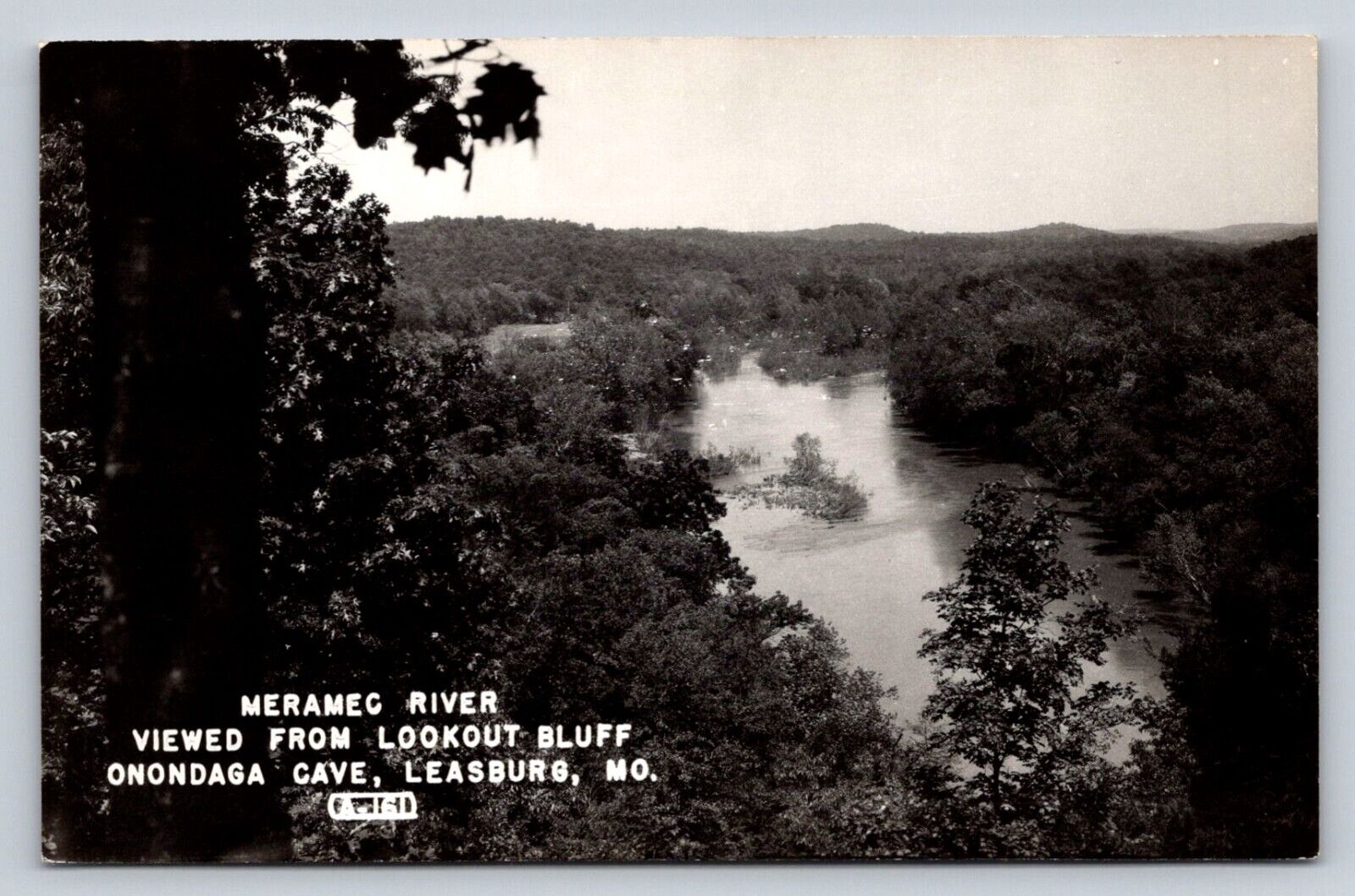 RPPC Meramec River From Bluff Onondaga Cave Leasburg Missouri Real Photo P702