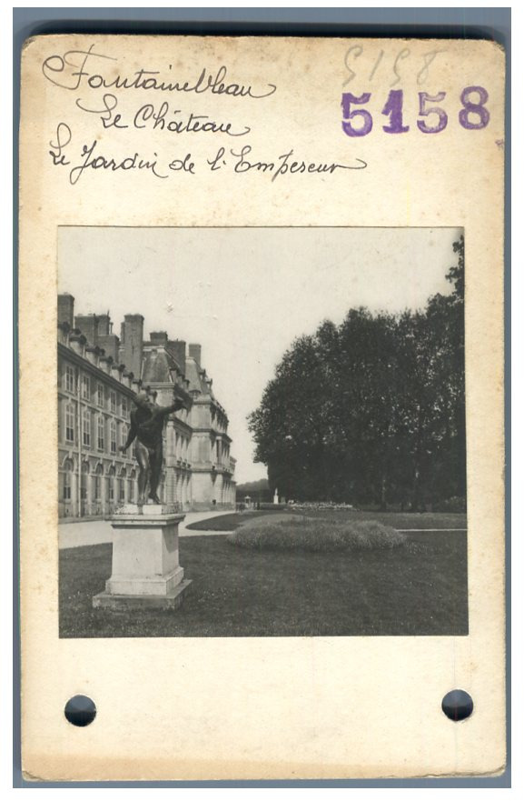 France, Château de Fontainebleau, Le Jardin de l'Emperor Vintage Silver p
