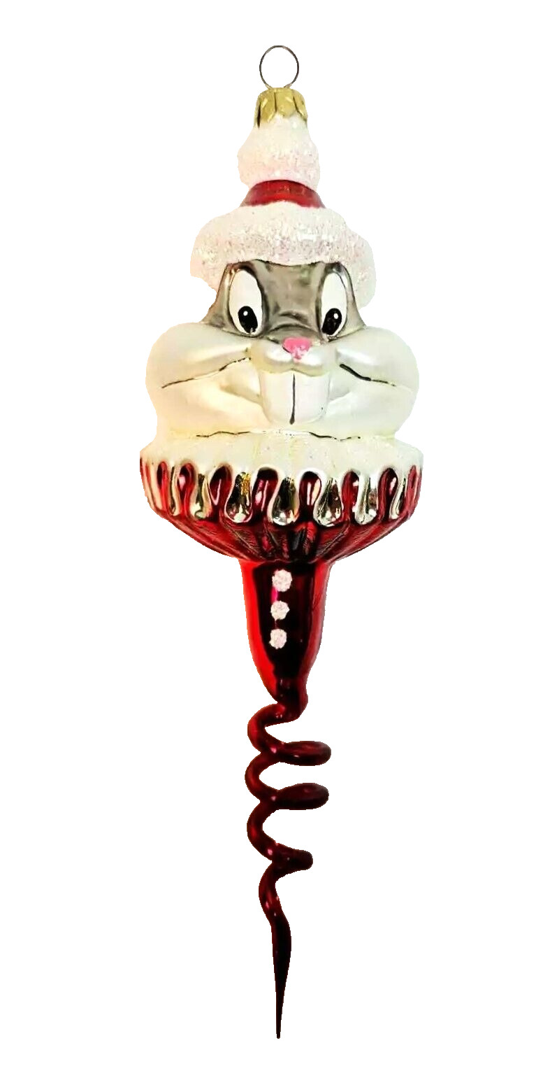 Christopher Radko Warner Bros Studio Looney Tunes Bugs Bunny Glass Ornament