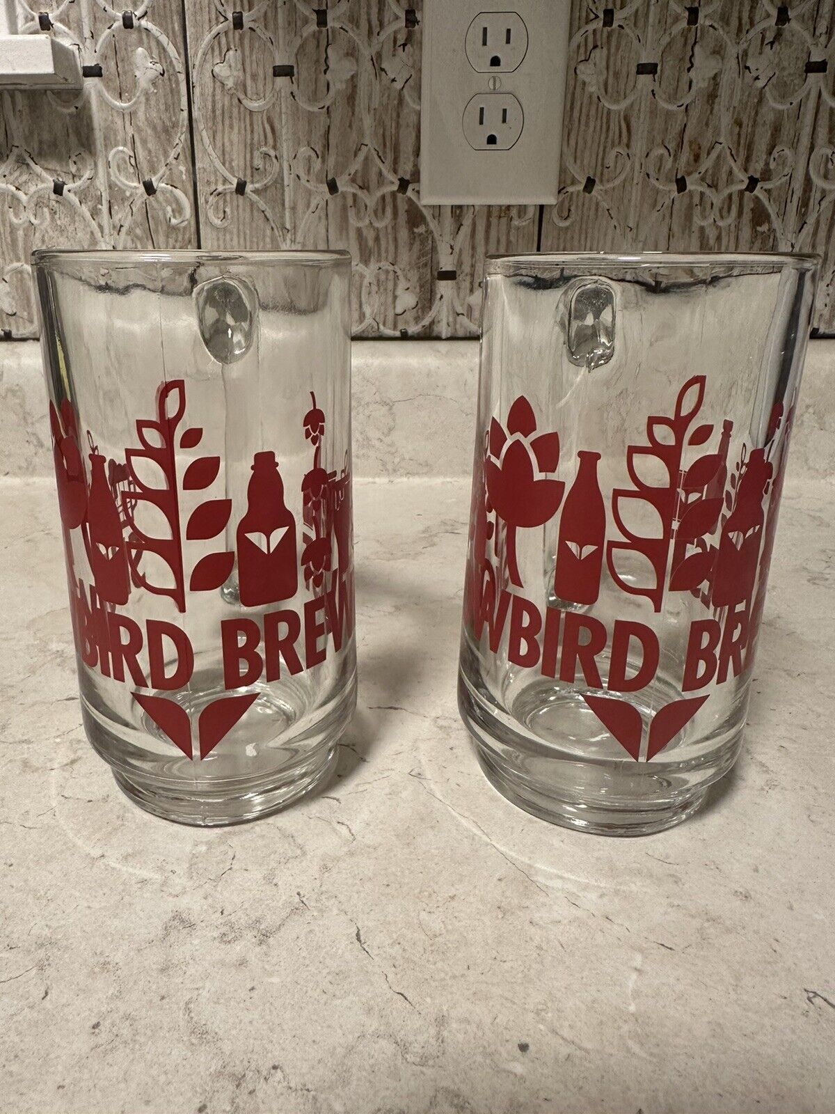 Vintage Red Snowbird Brewfest Beer Mugs 12oz - Snowbird Resort Utah