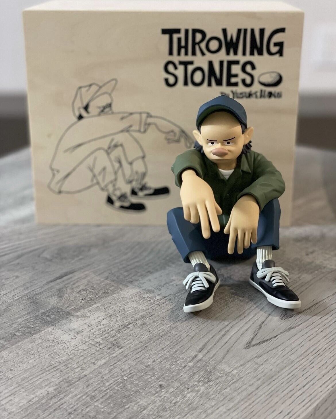YUSUKE HANAI Throwing Stones Limited Edition Of 1000 Vinyl Figure In Hand
