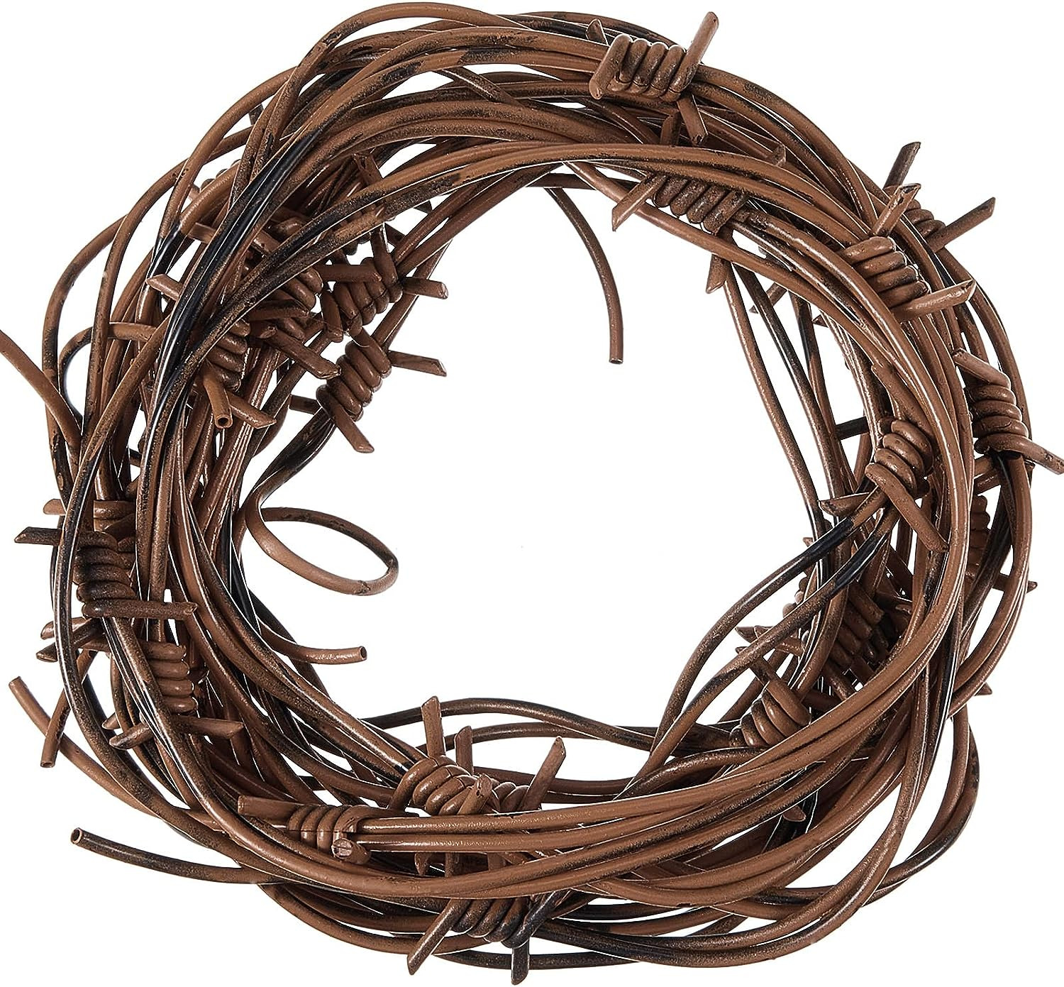 32 Foot Fake Rusted Barbed Wire Decoration 4 Pcs Halloween Plastic Barb Wire Dec
