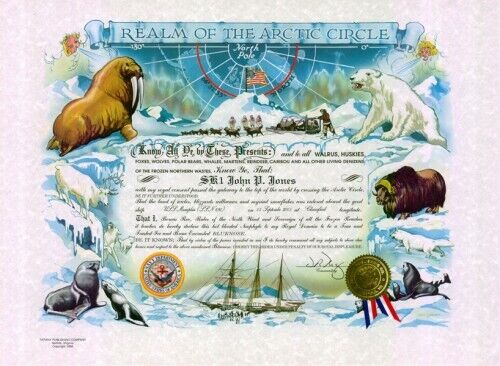 U.S.N.: Blue Nose Certificate: 15.5 x 21, full color certificate (Personalized)