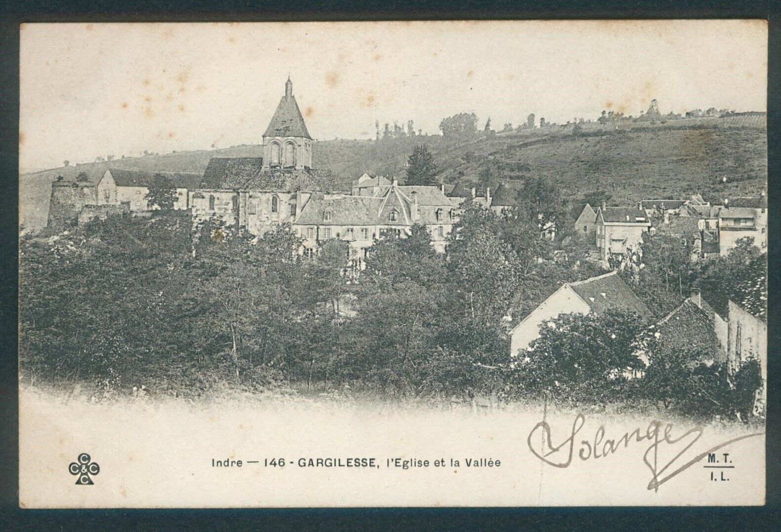 Cpa Indre - Gargilesse - Church and Valley - written 1902/1905