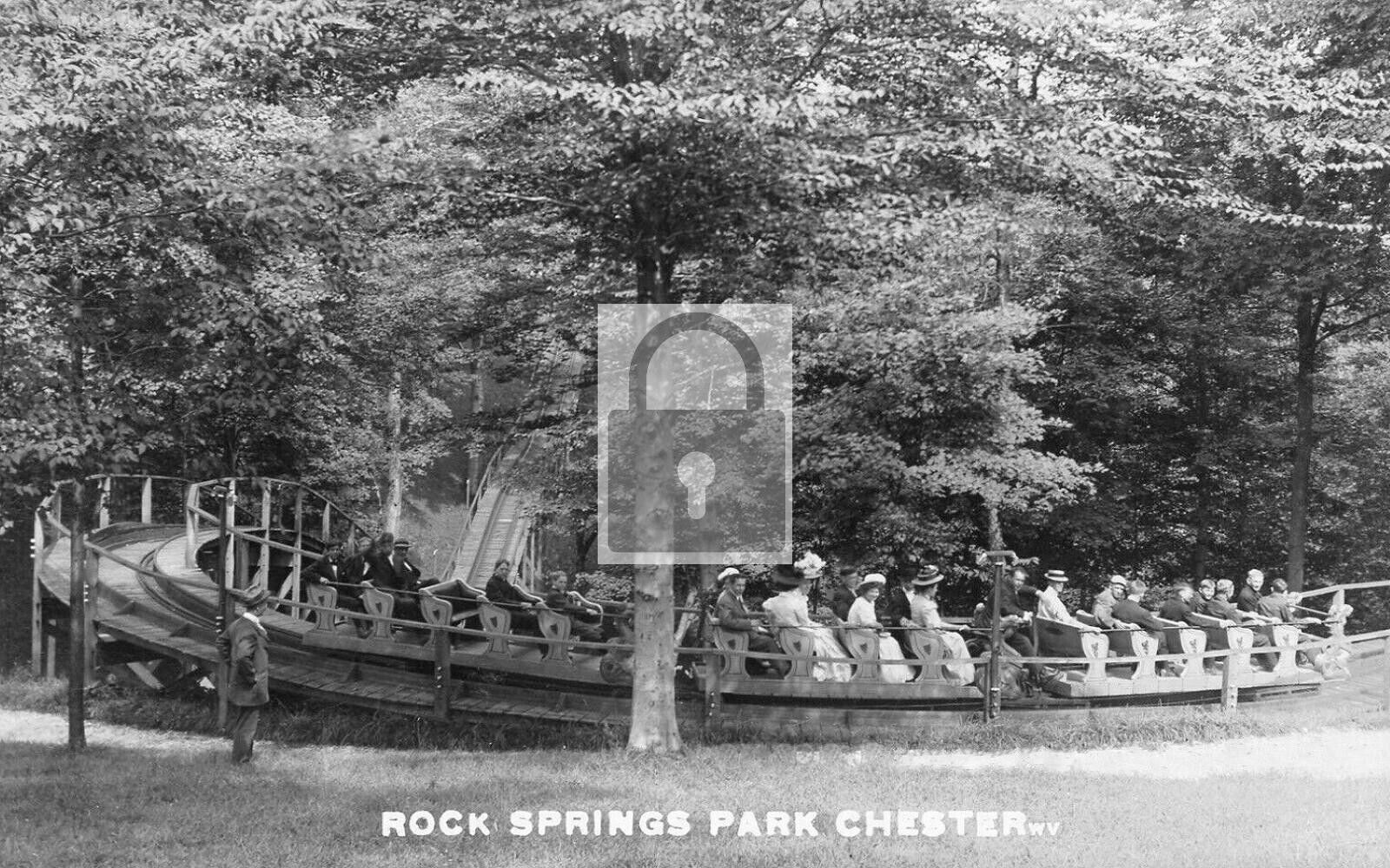 Rock Springs Amusement Park Chester West Virginia WV Reprint Postcard