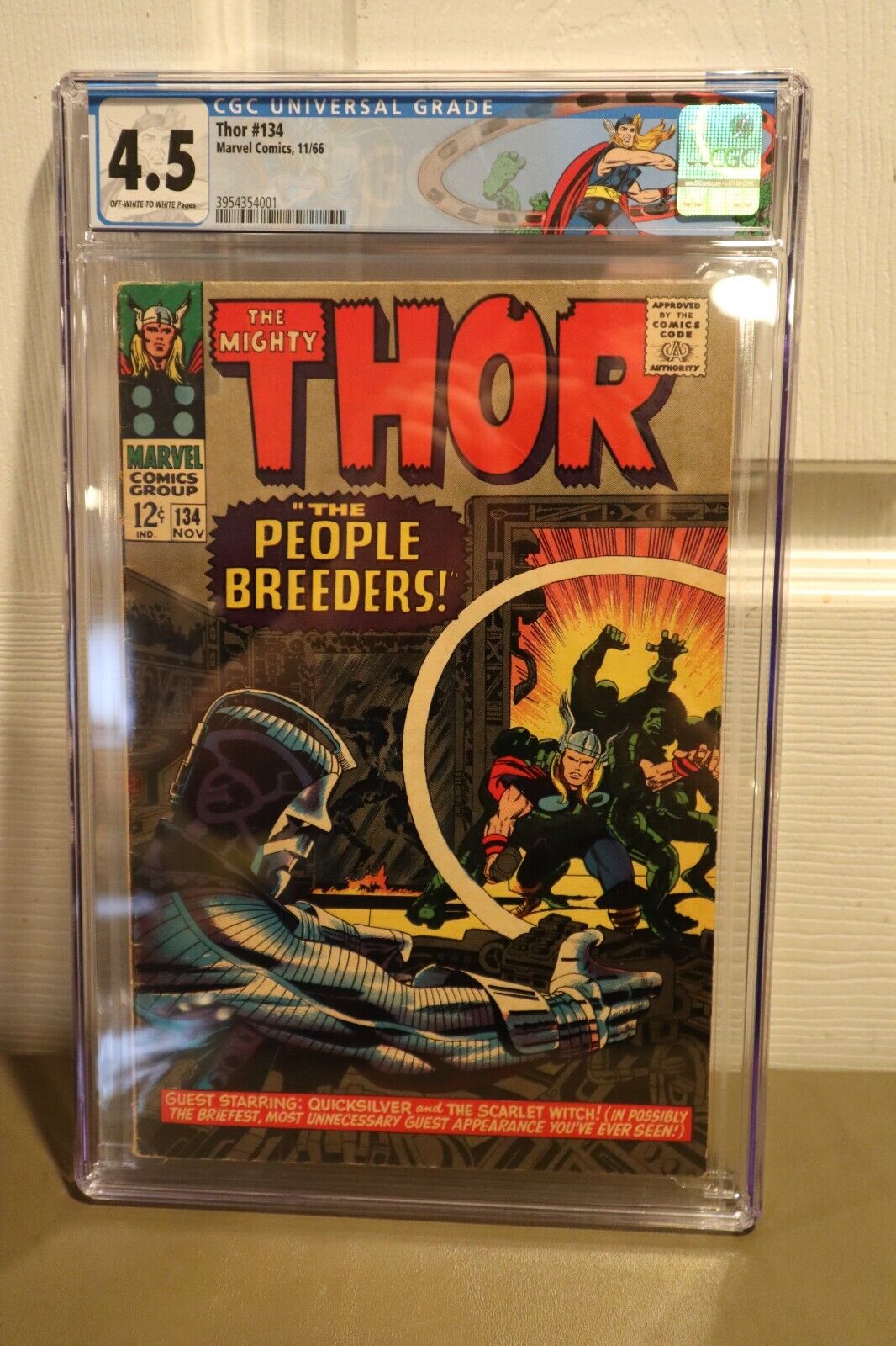 Mighty Thor #134 CGC 4.5 1st Appearance Of High Evolutionary, 1st Man-Beast 1966