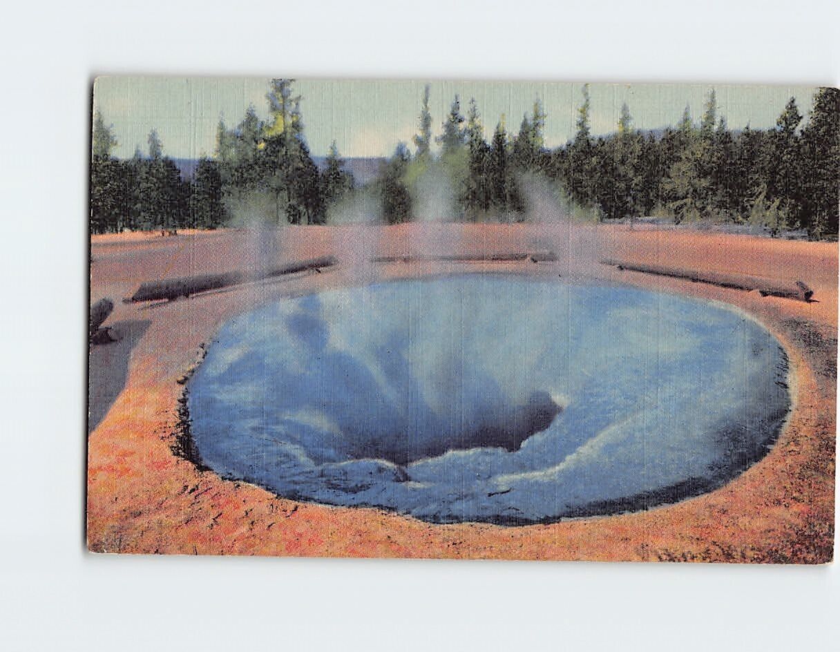 Postcard  Morning Glory Pool Yellowstone National Park Wyoming USA