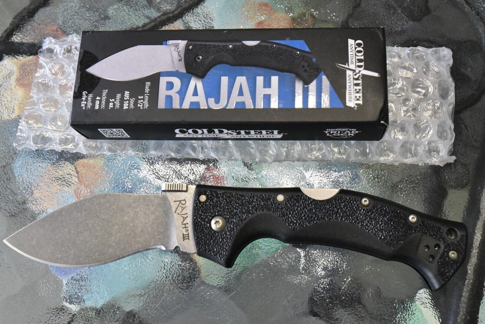 Cold Steel Rajah 3, Japanese AUS10A Steel, Folding Knife #62JM