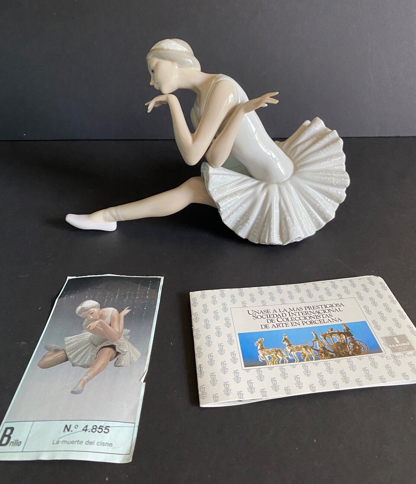 LLADRO 4855 DEATH OF THE SWAN BALLERINA MINT CONDITION WITH BOX