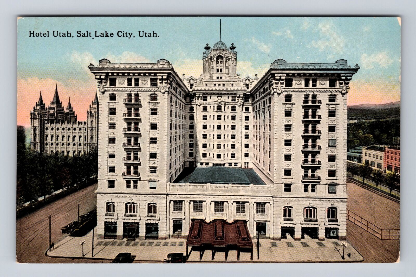 Salt Lake City UT-Utah, Hotel Utah, Advertising, Antique, Vintage Postcard