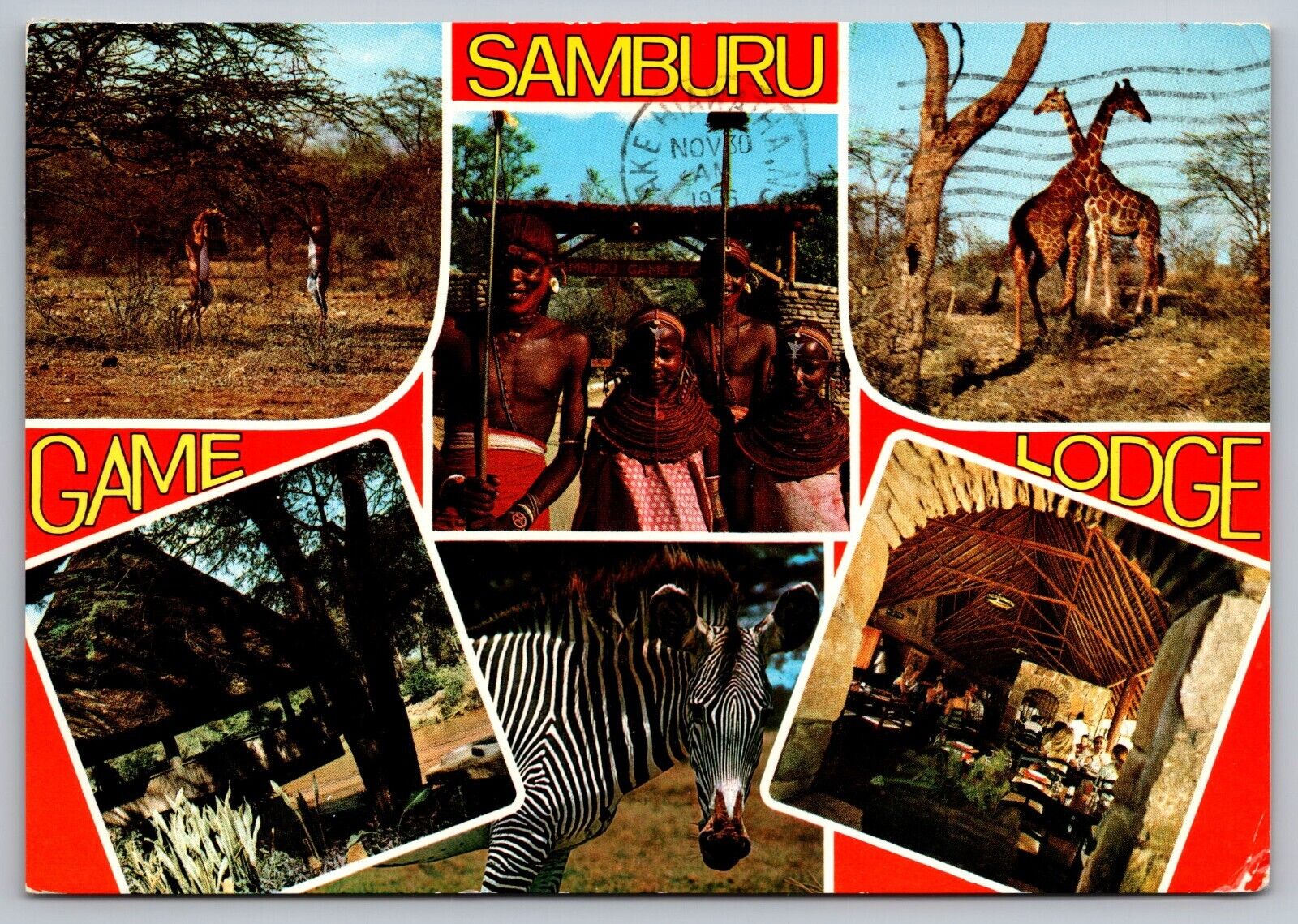 Samburu Game Lodge-Gateway to Northern Kenya-A Block Hotel-VTG Postcard-Africa