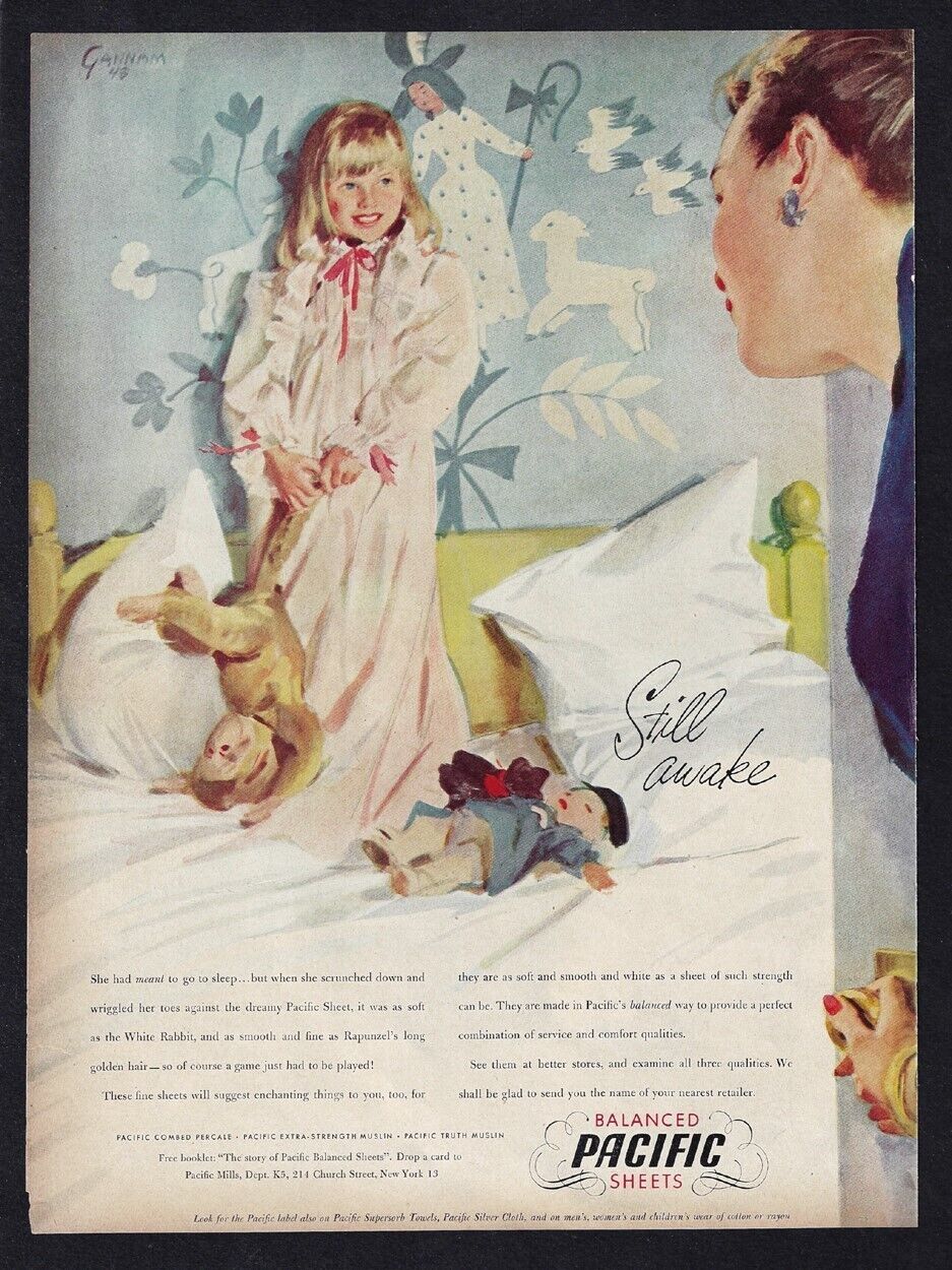 1948 PACIFIC SHEETS Print Ad \