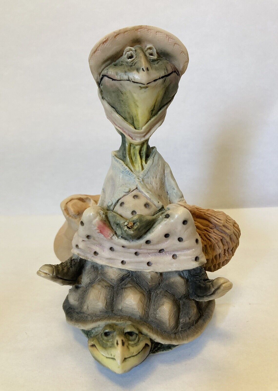 VTG ORIGINAL JESSICA DESTEFANO Tillie The Frog & Turtle Figurine Positivity 1986