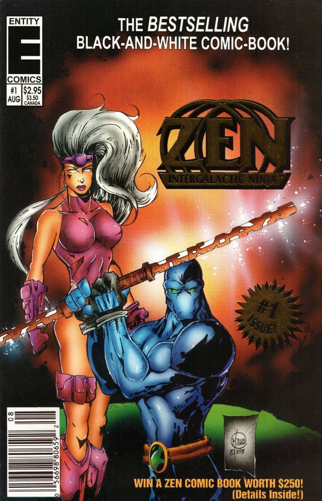 Zen Intergalactic Ninja #1 Newsstand Cover (1993) Entity Comics