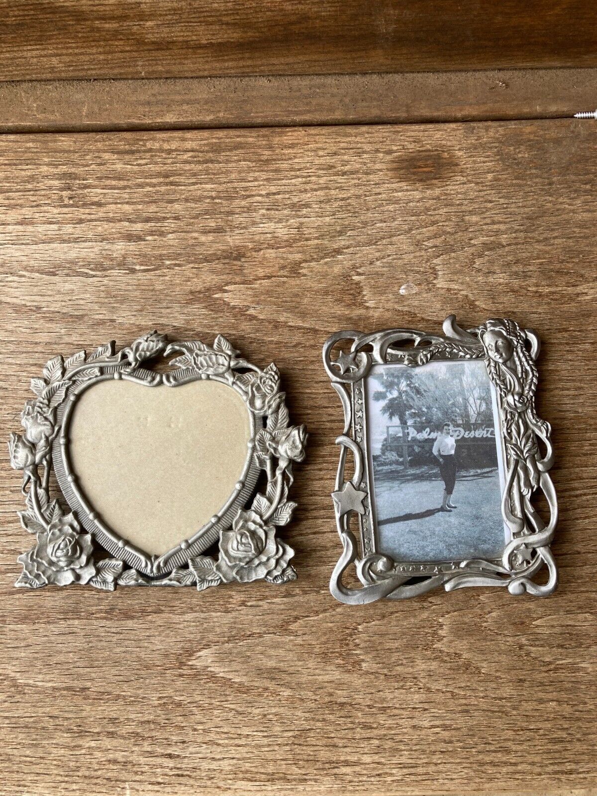 Two Sun Brand Art Nouveau & Roses Heart Floral Picture Frames Table Top