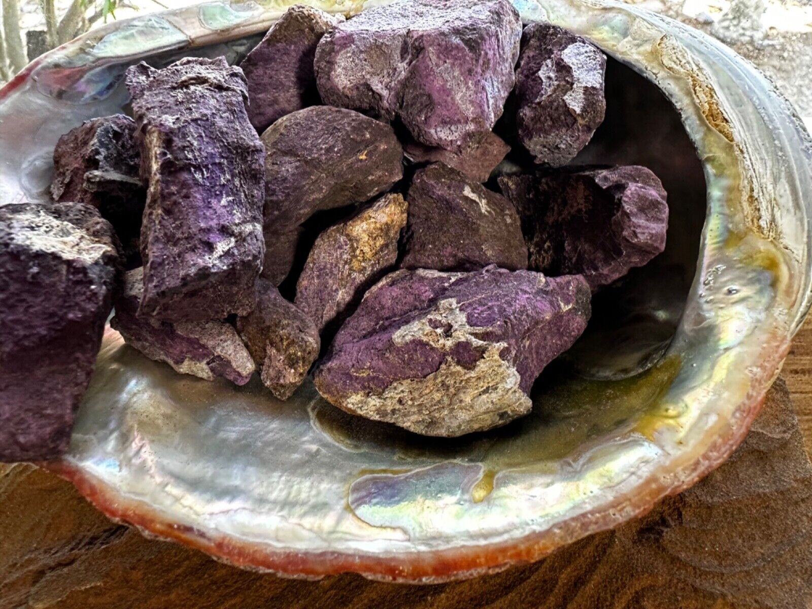 1X Purpurite Rough Stone Namibia  1-2inch Reiki Healing Crystal Intuition Change