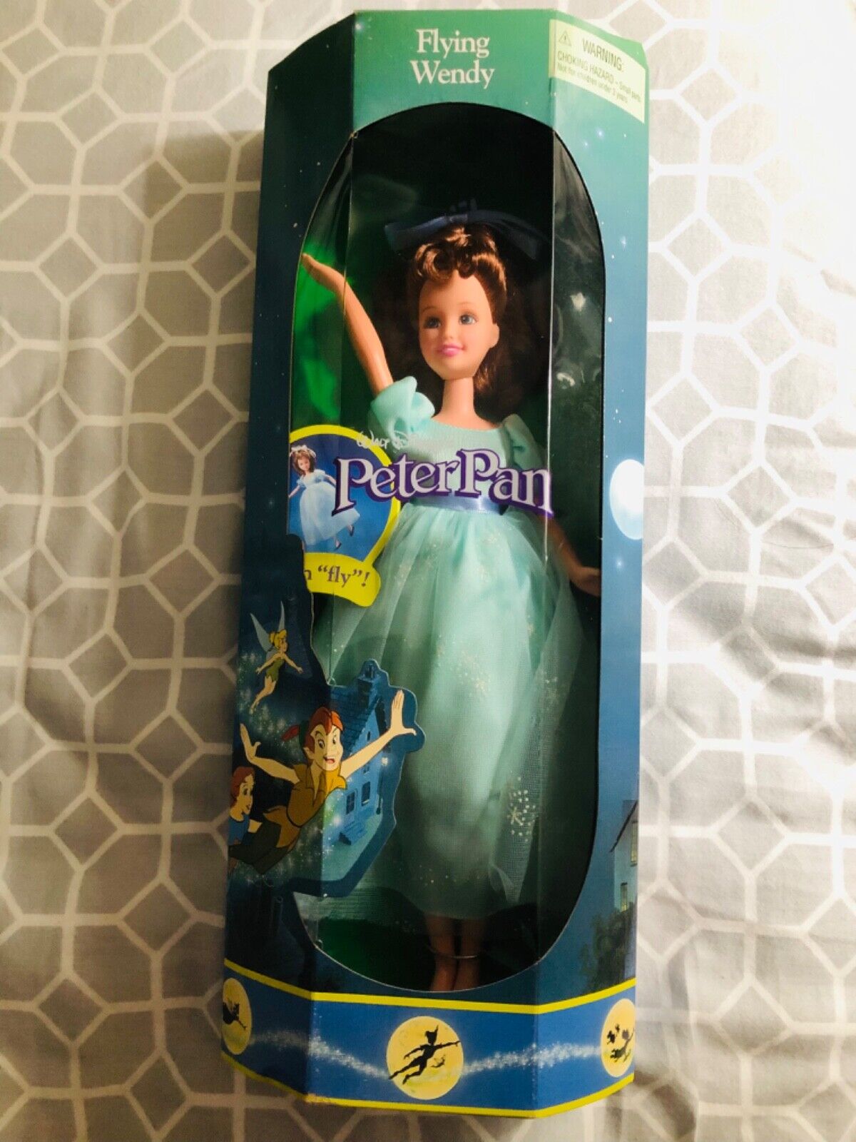 Disney Peter Pan Flying Wendy Vintage Doll