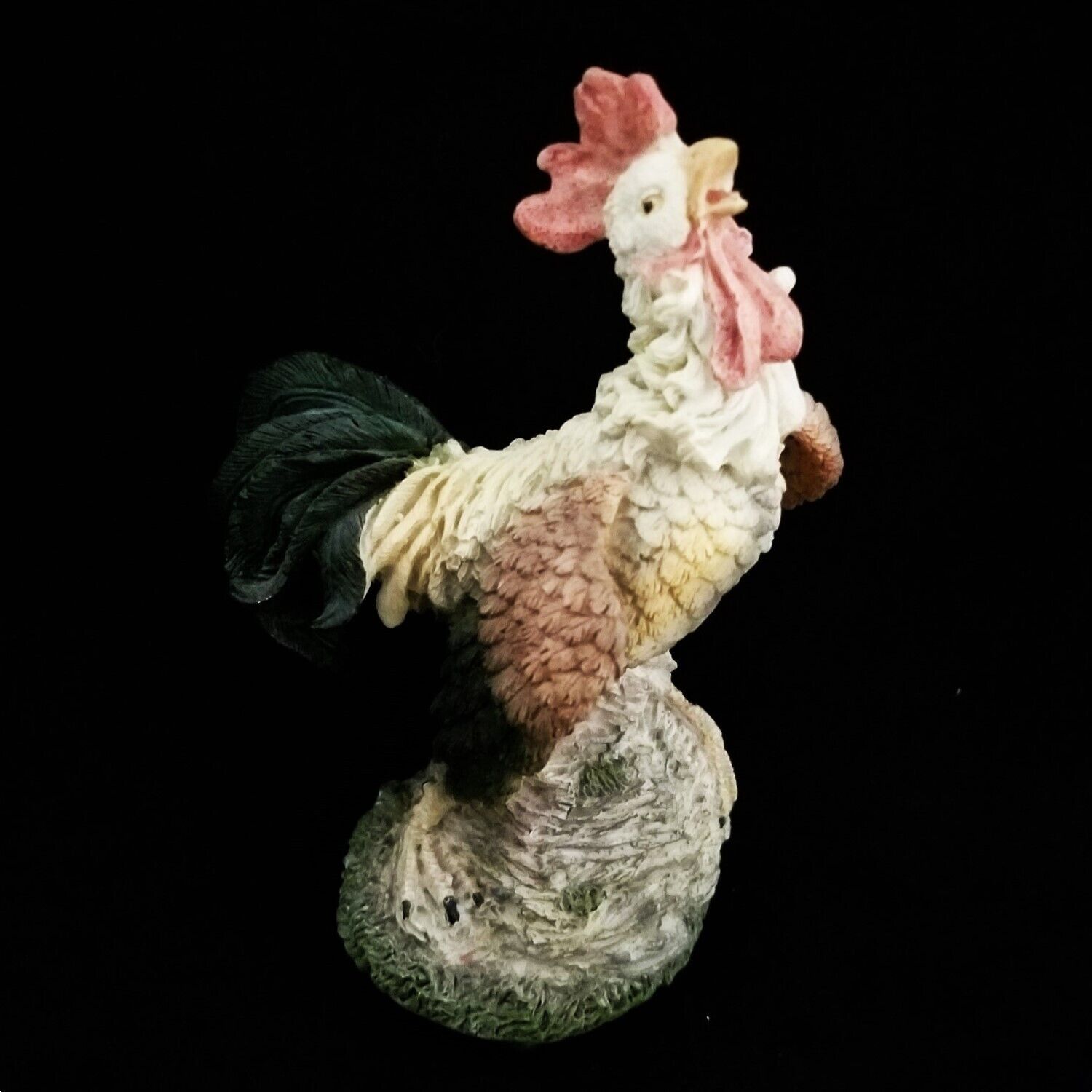 RESIN ANIMATED ROOSTER FIGURINE