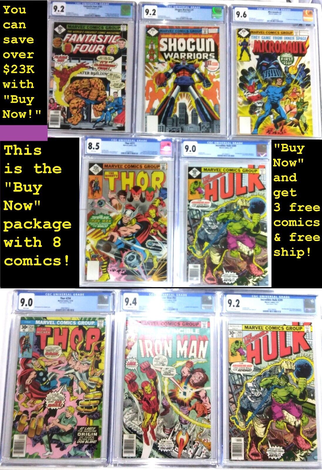 CHARITY 50 Year Marvel LOT, 15% Off, CGC, White Pages, 1 out of 173 RARITY