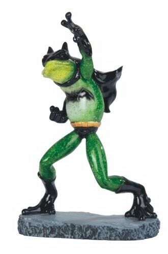 NEW Mighty Superhero Batman Frog In Caped Muscle Outfit Decorative Figurine 7.5\