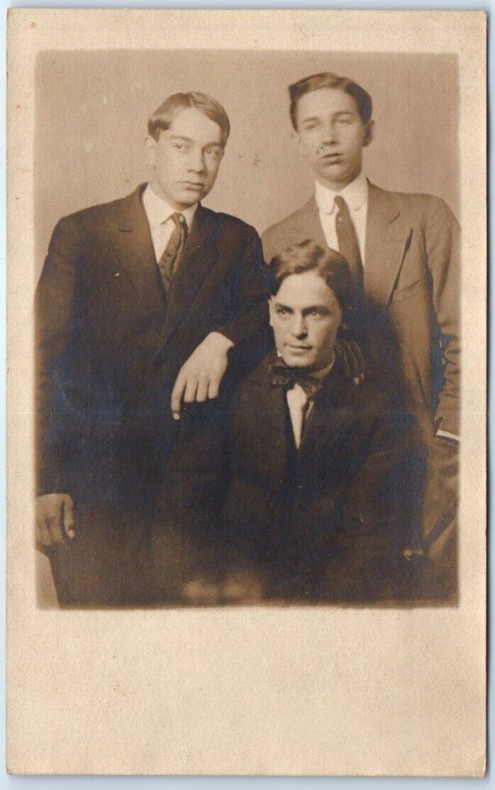 Postcard - Three Men Vintage Picture
