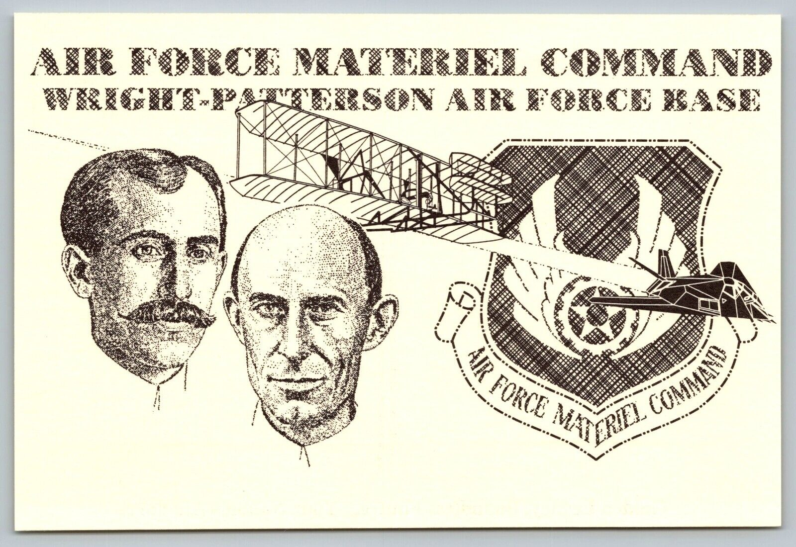 Postcard Air Force Materiel Command Wright Patterson Air Force Base USAF Pilot