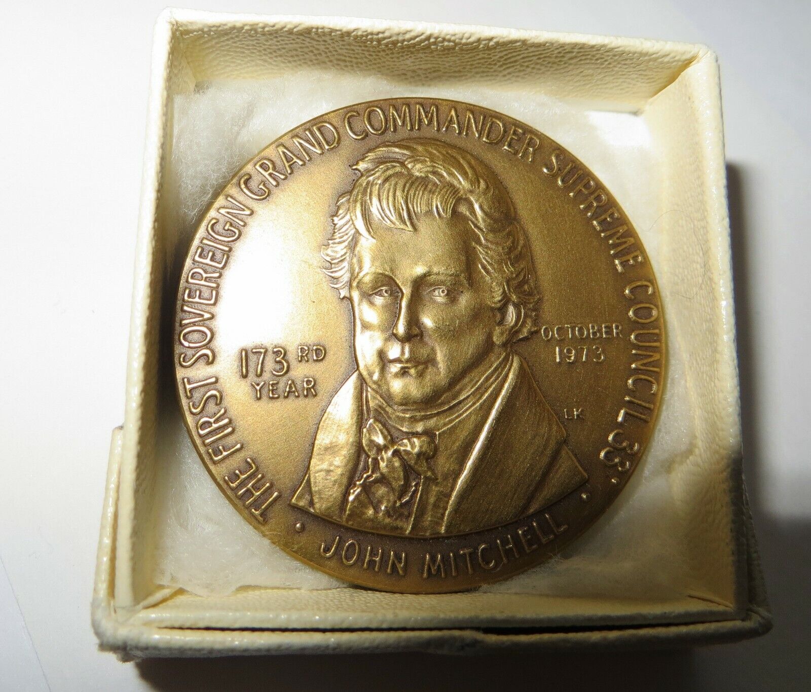 John Mitchell Coin Commemorative Supreme Council Vintage 1973