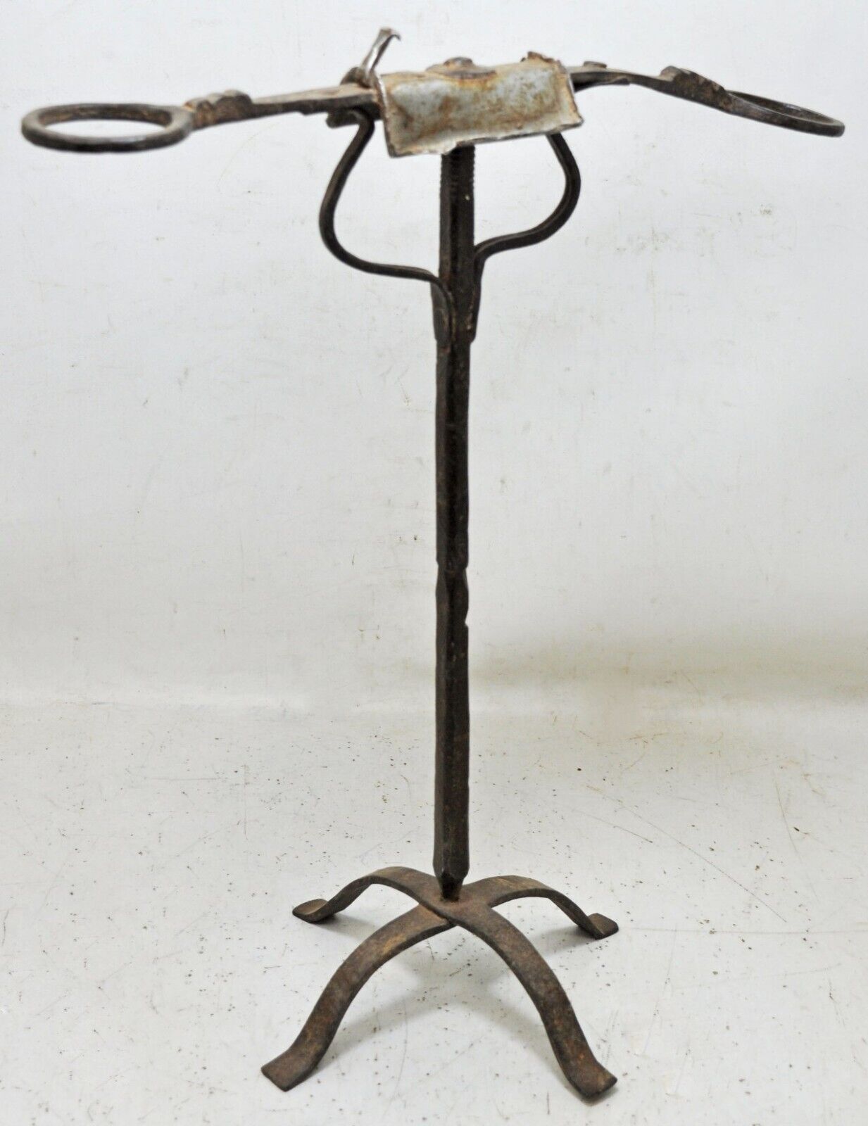 Antique Iron Opium Water Dripping Stand Original Old Hand Crafted Fine Engraved