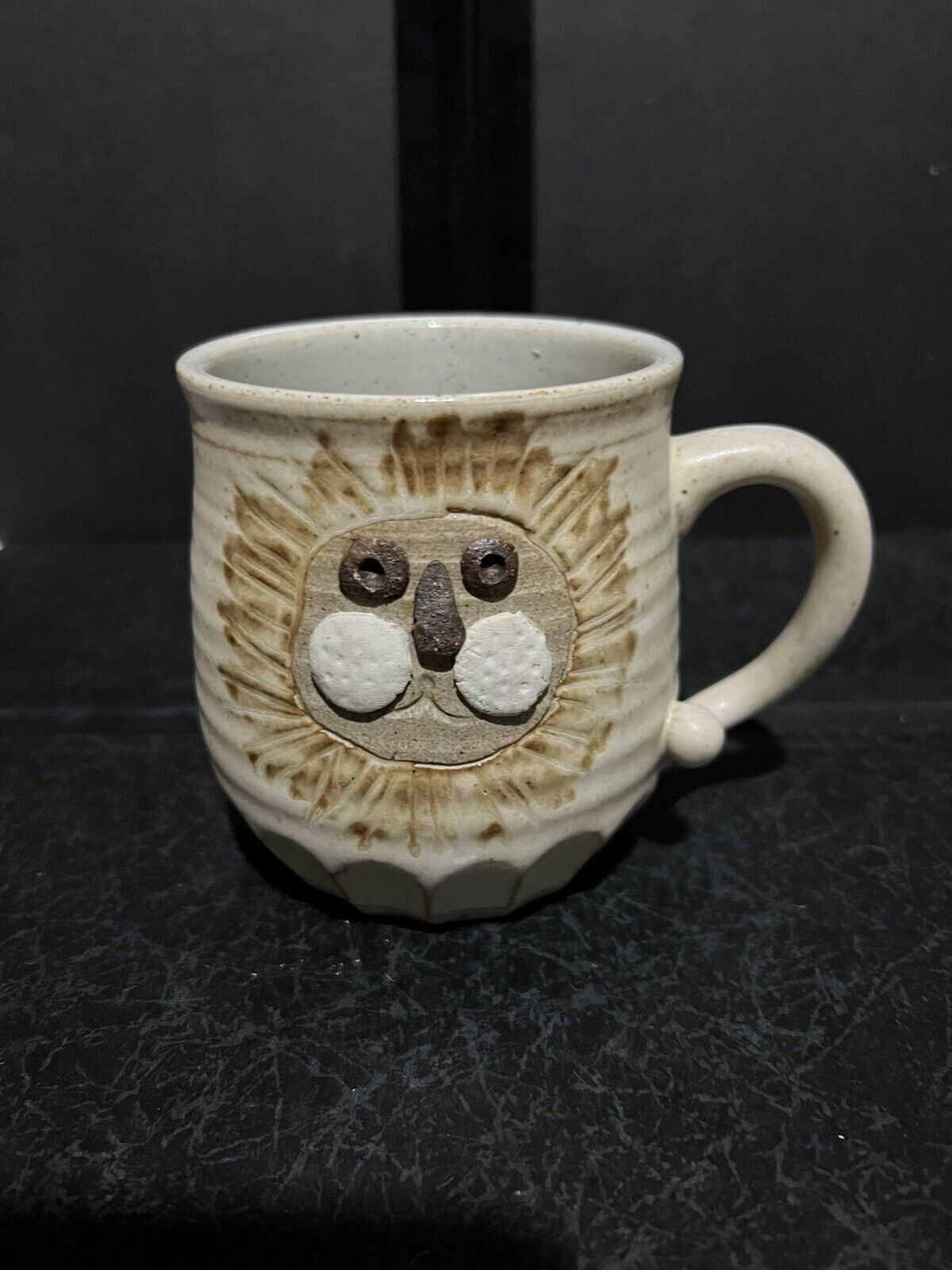 Vtg Studio Takahashi Pottery mug San Francisco Lion 3D coffee mug Double Sided