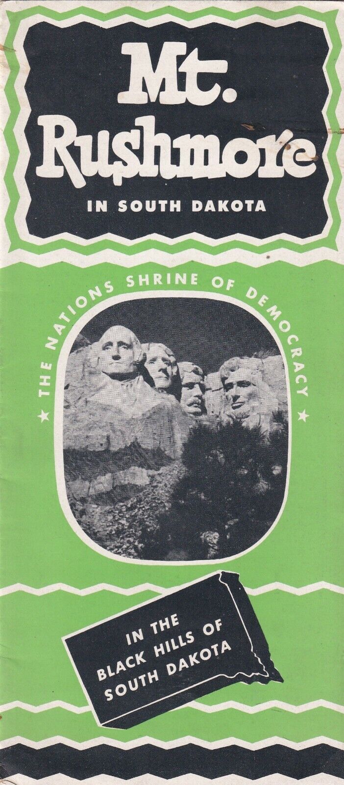 1950s South Dakota State Highway Commission Mt Rushmore Advertising Brochure 