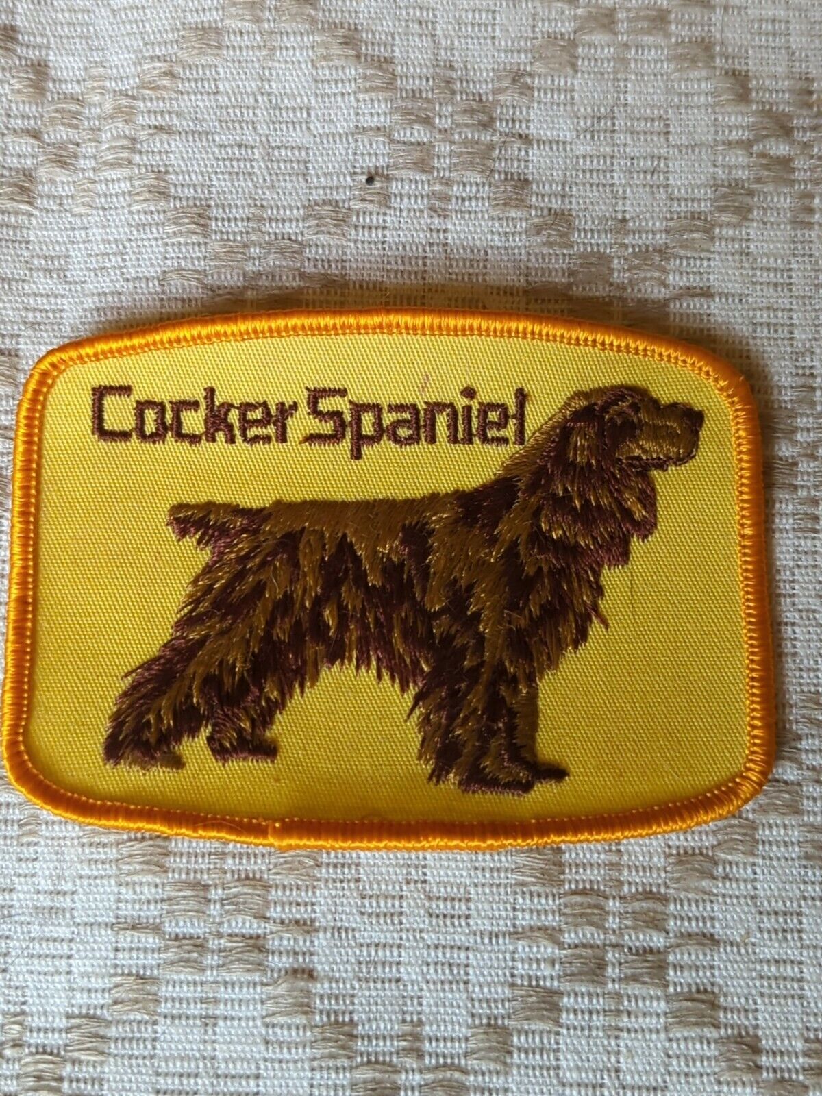 Vintage Cocker Spaniel Dog Patch Brown Cocker Spaniel