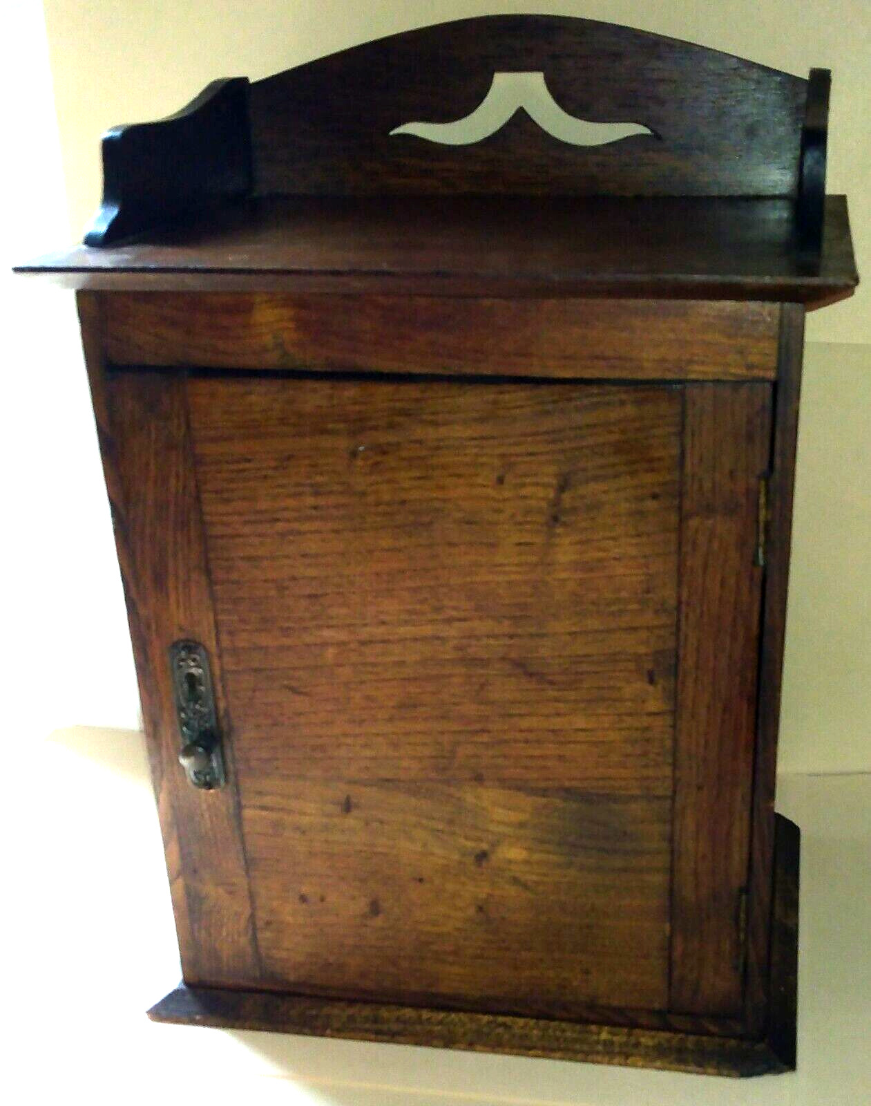 Handsome Antique Oak Edwardian English Smokers / Tobacco / Pipe Cabinet
