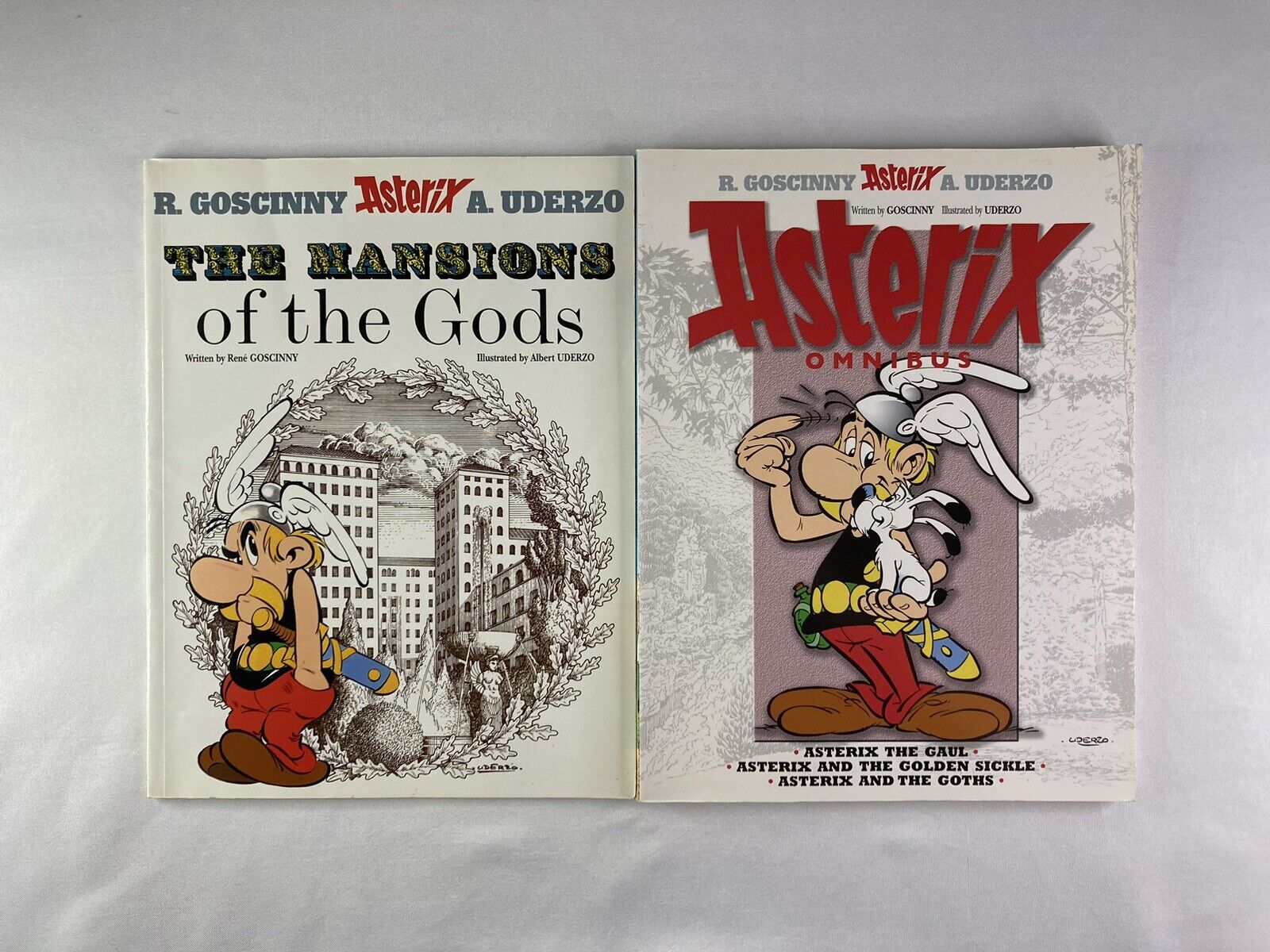 Asterix Lot 2 The Mansions of the Gods 2004 & Omnibus 2007 Goscinny Uderzo TPB