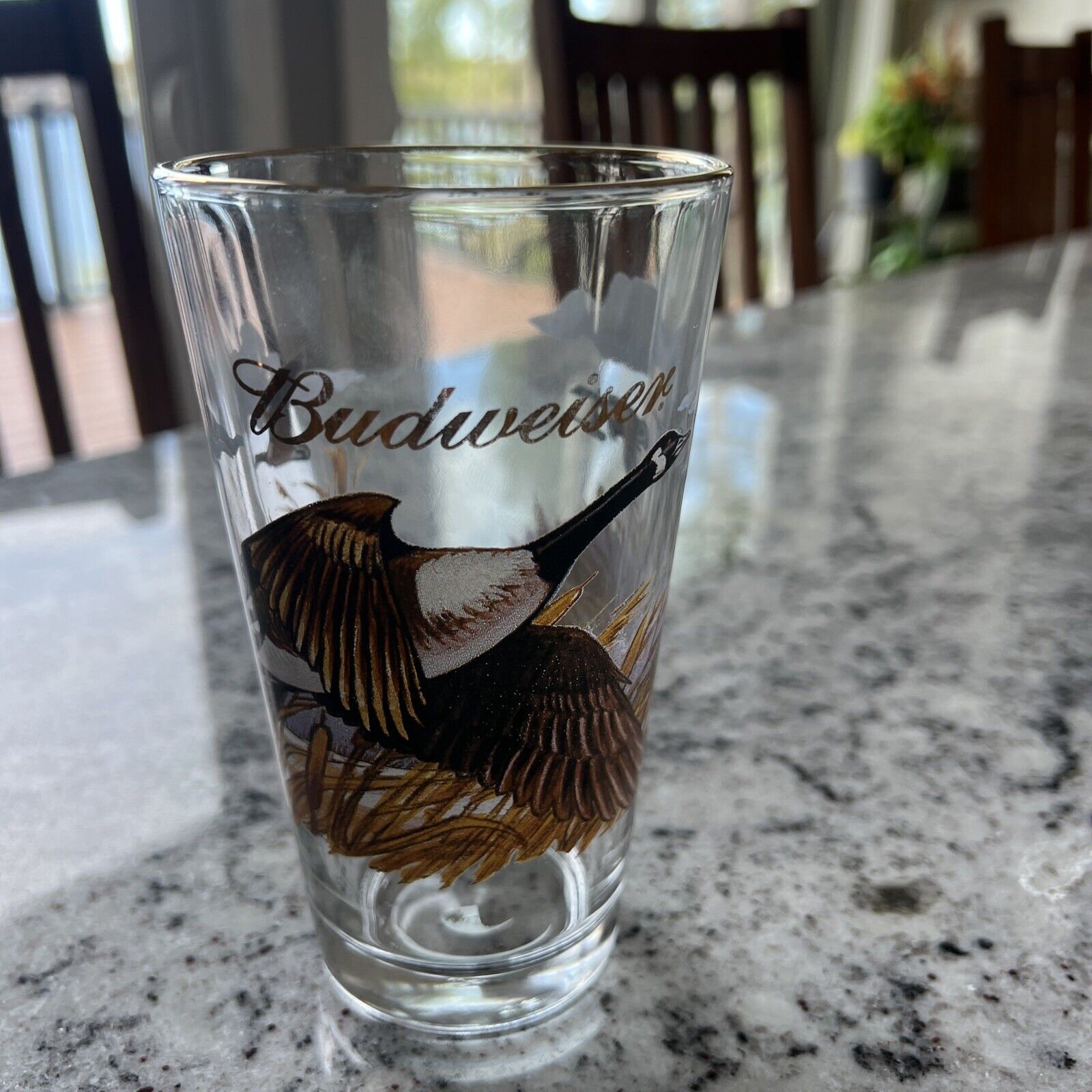 Vintage 1999 Budweiser Pint Beer Glass Wildlife Series Flying Geese