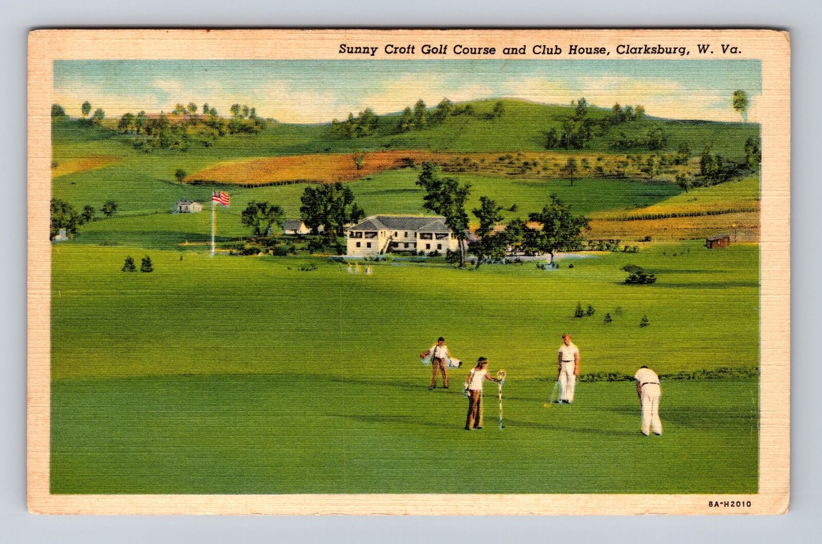 Clarksburg WV-West Virginia, Sunny Croft Golf Course Club House Vintage Postcard
