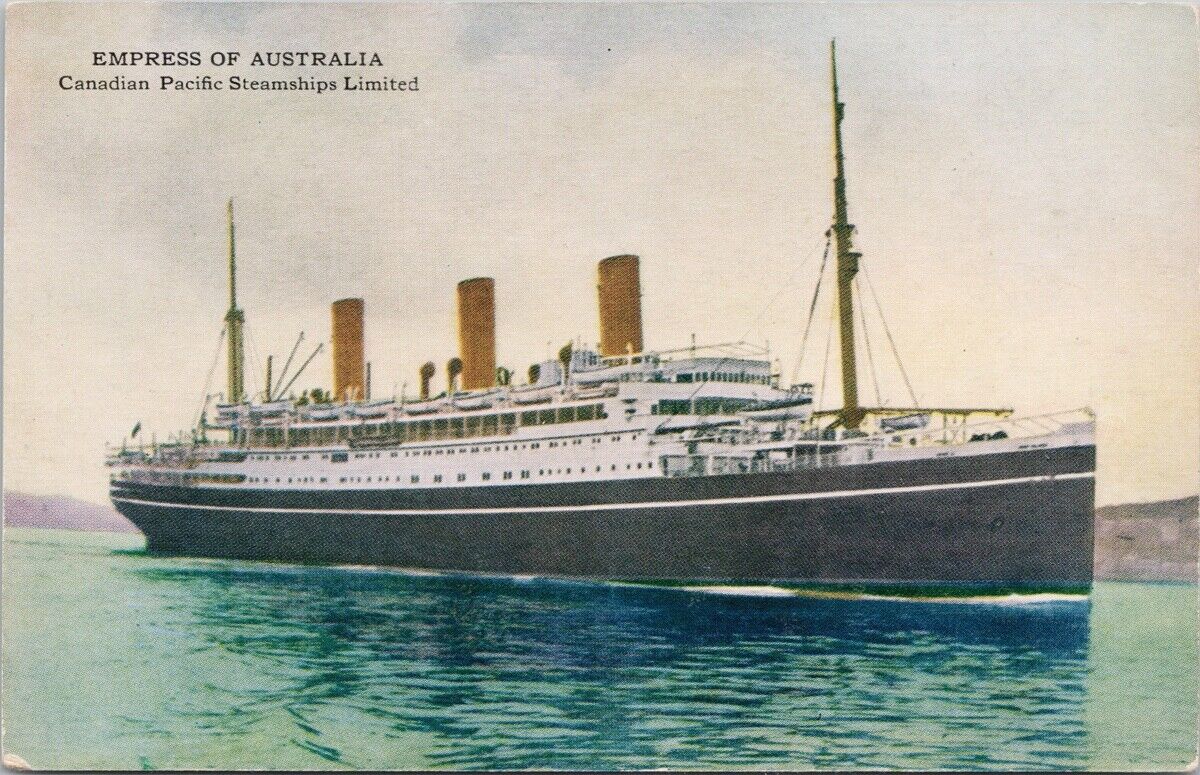 Ship \'Empress of Australia\' Canadian Pacific Steamships Ltd Unused Postcard H58