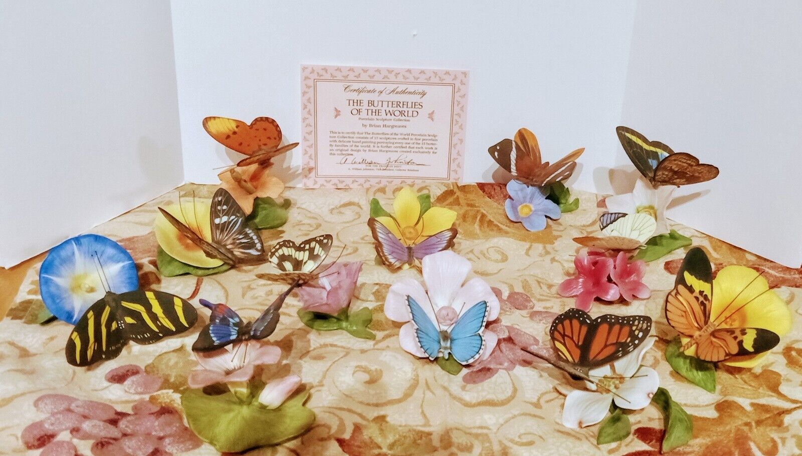 The Franklin Mint butterflies of the World/ Porcelain Sculptures lot of 12