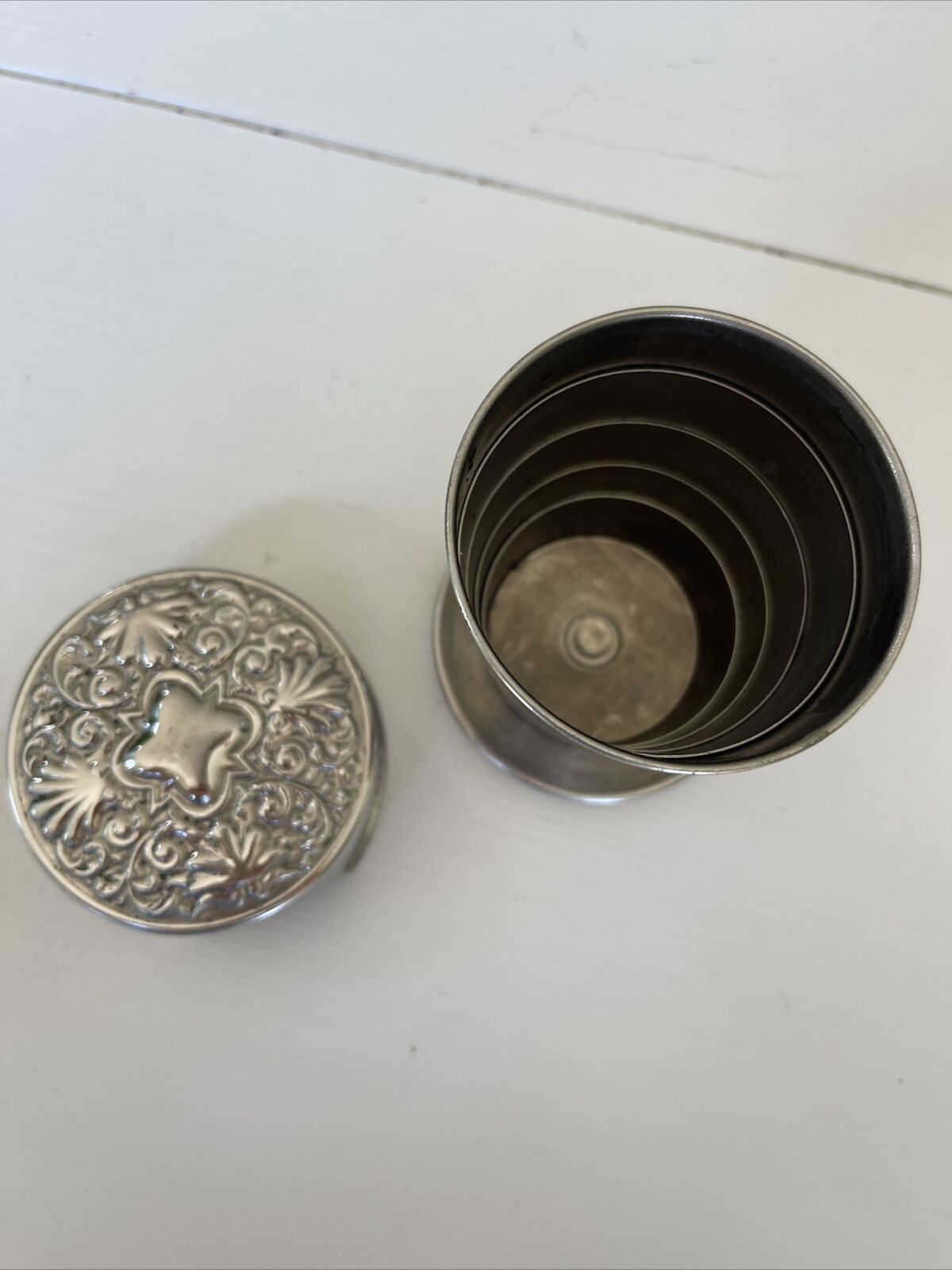 Vintage Portable Tin Drinking Cup
