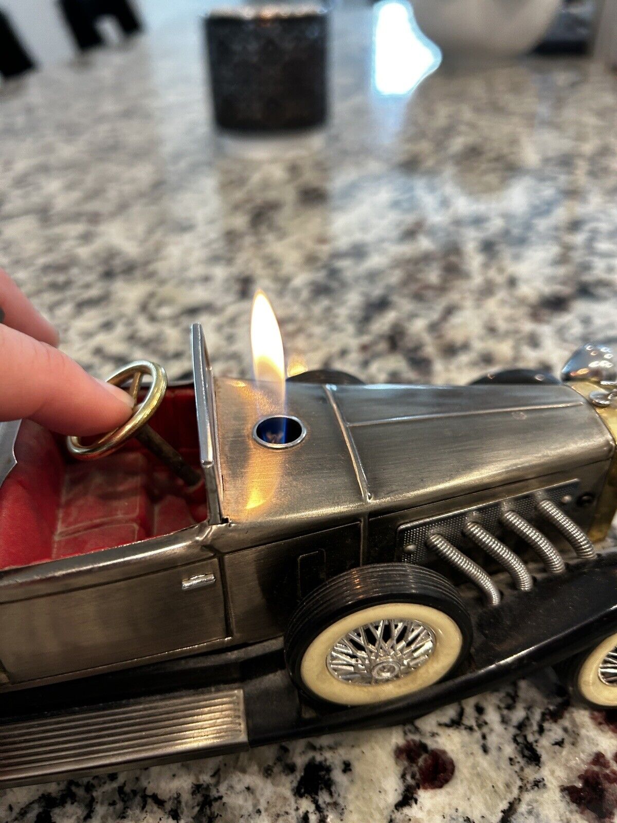 Vintage Duesenberg1930s Cigarette Lighter, Waco-Japan, 1/27 Scale, Die Cast