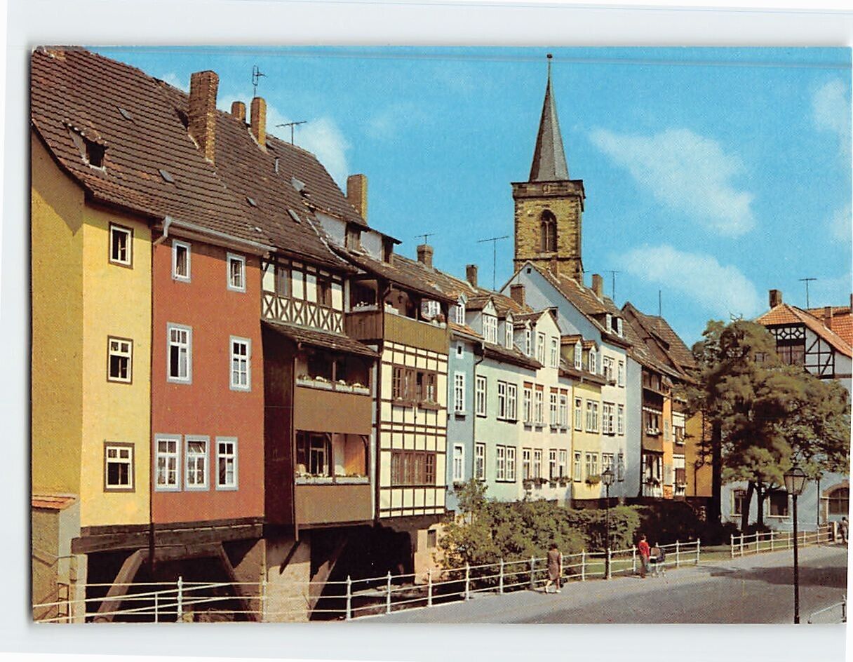 Postcard Krämerbrücke Erfurt-Altstadt, Germany
