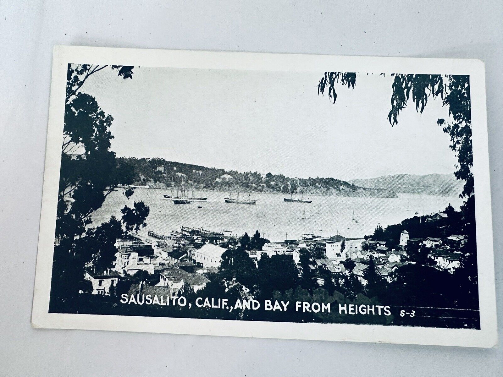 Old Vintage c.1910\'s  SAUSALITO CA.  RPPC Real Photo POSTCARD  From Heights #253