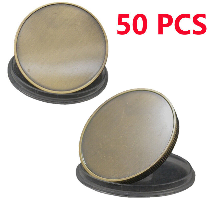 50PCS Blank Brass Challenge Coin -Laser Engravable Commemorative Collection