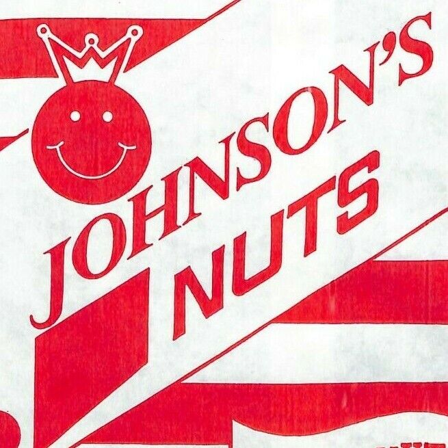 Vintage Johnson\'s Delicious Salted Nuts Cart Vending Bag Unused NOS VGC c1965-70