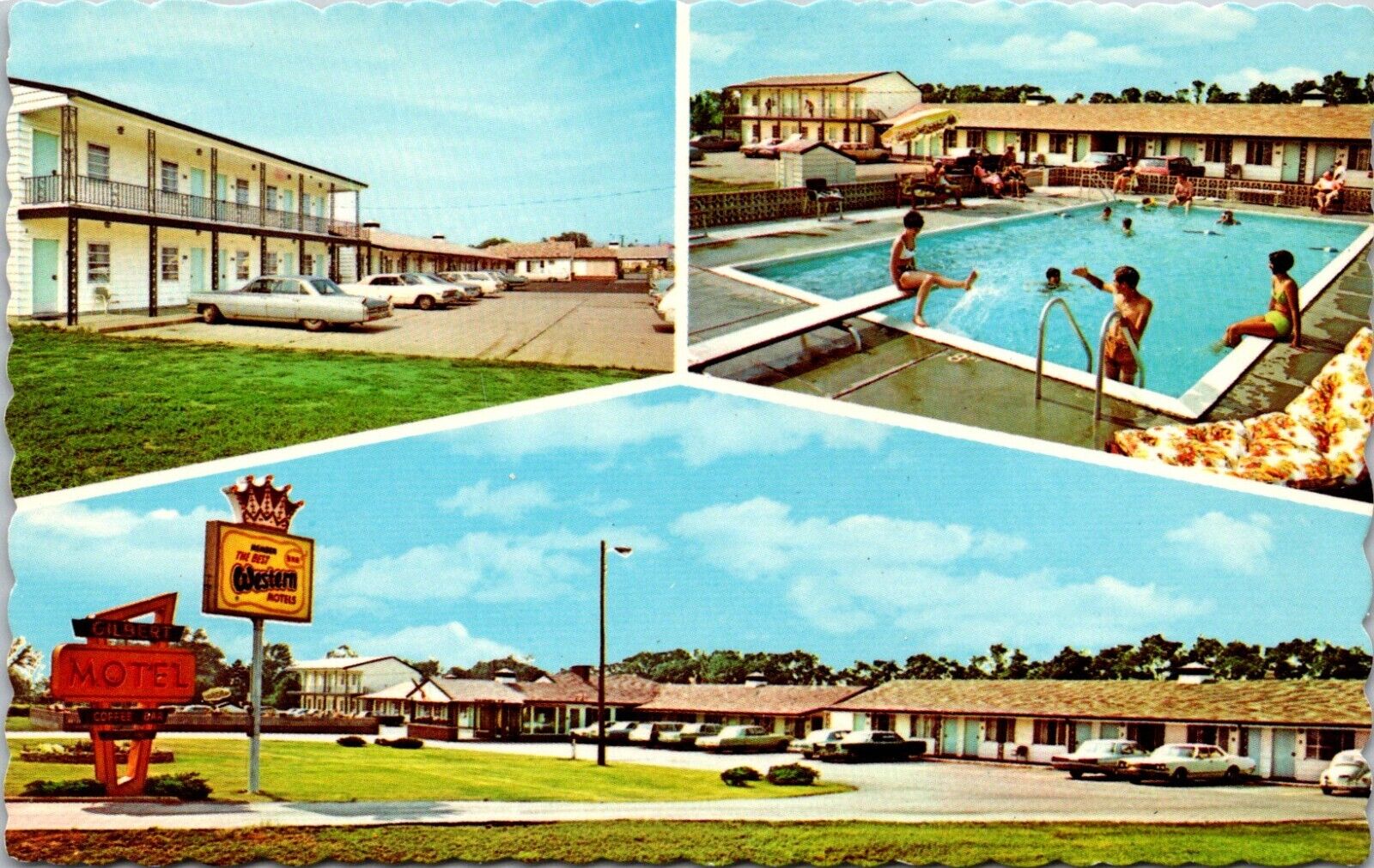 Gilbert Motel Des Moines Iowa Postcard