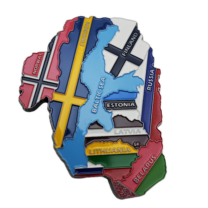 Nothern Europe Countries Fridge Magnet Souvenir Norway Sweden Finland Estonia