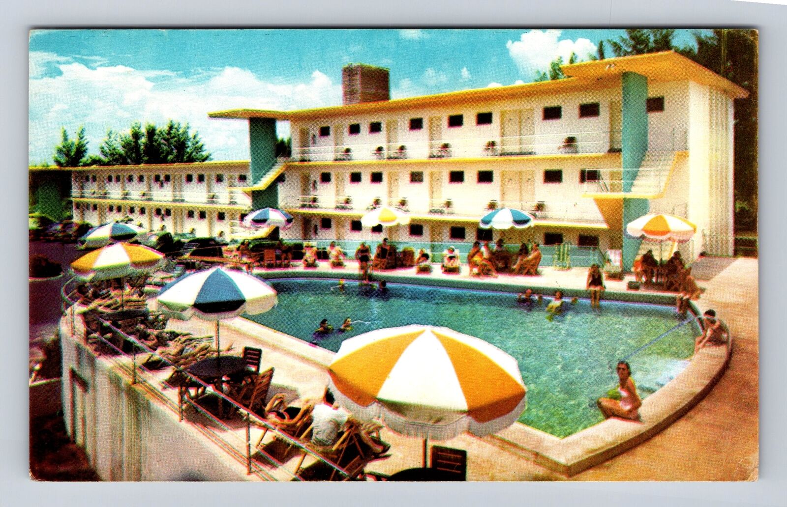 Hollywood FL-Florida, The Holiday Beach Hotel Advertising, Vintage Postcard