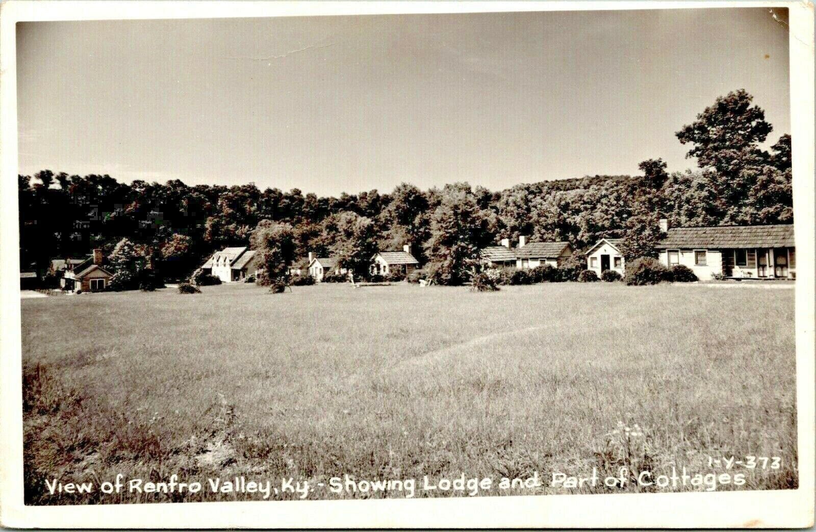RPPC Real Photo Renfro Valley KY Showing Lodge and Cottages. Unposted