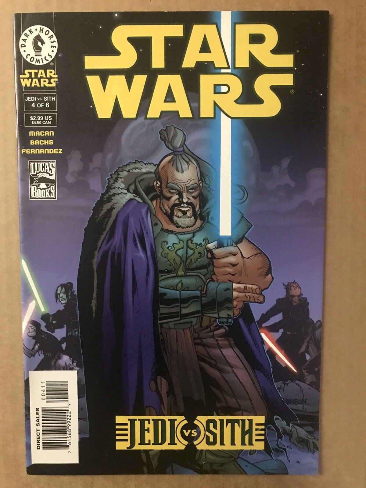 Star Wars Jedi Vs Sith #4 2001 Dark Horse Comic Book  Darth Bane