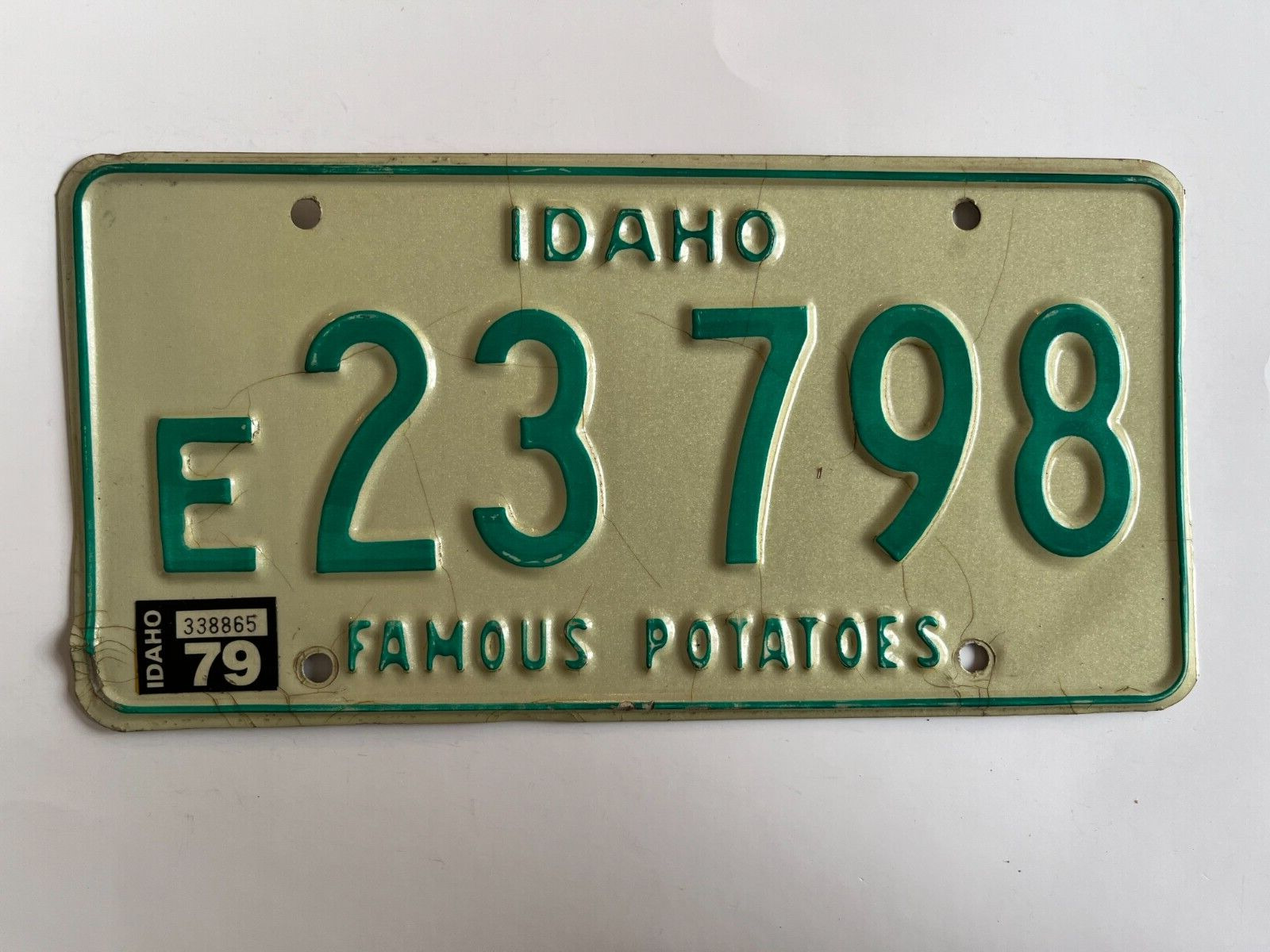 1979 Idaho License Plate Natural Sticker All Original